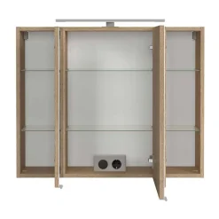 Wohnen Badezimmer Komplett*Bad-Waschplatz mit Midischrank Set - Leitha (dreiteilig)