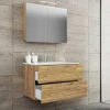 Wohnen Badezimmer Komplett*Bad-Waschtisch & Spiegelschrank modern - Karin (zweiteilig)