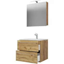 Wohnen Badezimmer Komplett*Bad-Waschtisch & Spiegelschrank modern - Karin (zweiteilig)