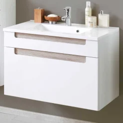 Wohnen Bad-Waschtisch Tymos in Weiß