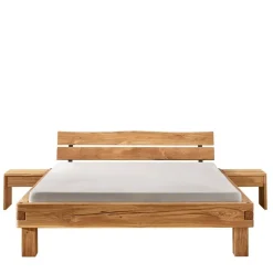 Wohnen Betten|Betten*Balkenbett mit Naturkanten Kopfteil - Blevos