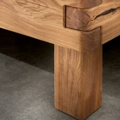 Wohnen Betten|Betten*Balkenbett mit Naturkanten Kopfteil - Blevos