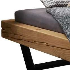 Wohnen Balkenbett ohne Kopfteil aus Fichte Massivholz - Lary