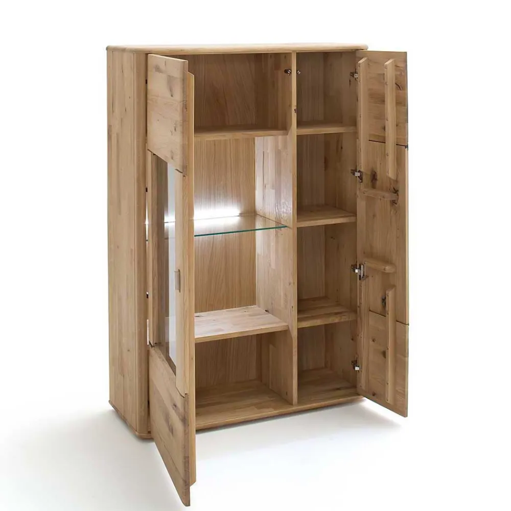Wohnen Balkeneiche Highboard 2-türig - Destal