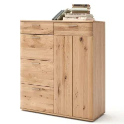 Wohnen Balkeneiche Kombikommode mit 4 Schubladen - Mabasa