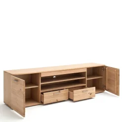 Wohnen Balkeneiche TV Element 200 cm breit - Mabasa