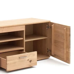 Wohnen Balkeneiche TV Element 200 cm breit - Mabasa