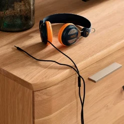 Wohnen Balkeneiche TV Element 200 cm breit - Mabasa