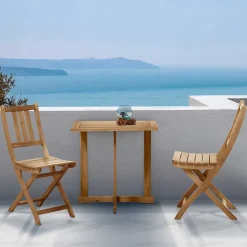 Wohnen Sitzgruppe|Terrassenmöbel*Balkon Klappmöbel für zwei Personen - Blacorona (dreiteilig)