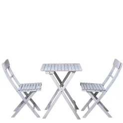 Wohnen Terrassenmöbel|Gartensitzgruppen*Balkon Sitzgruppe in Grey Wash - Paisly (dreiteilig)