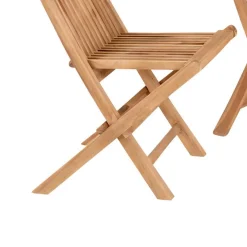 Wohnen Balkon Tischgruppe aus Teak Massivholz - Senvelita (dreiteilig)