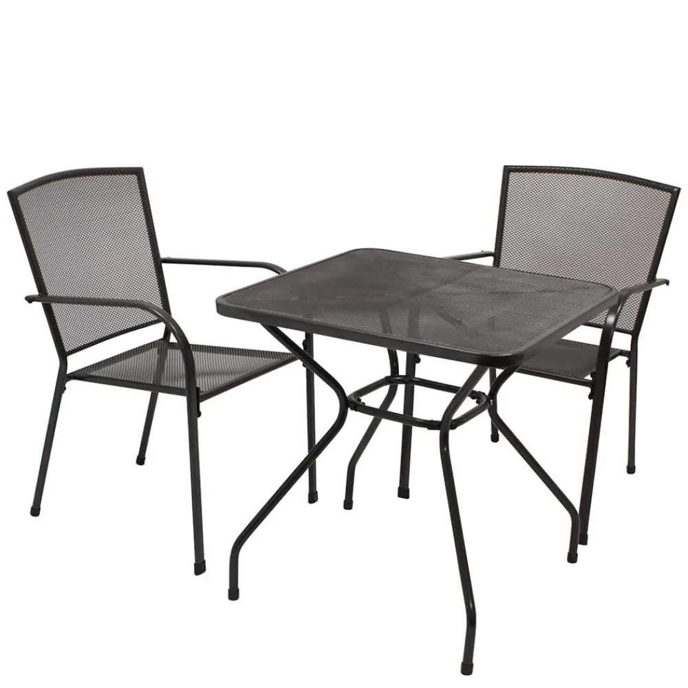 Wohnen Balkonmöbel Set in Anthrazit - Coritanta (dreiteilig)