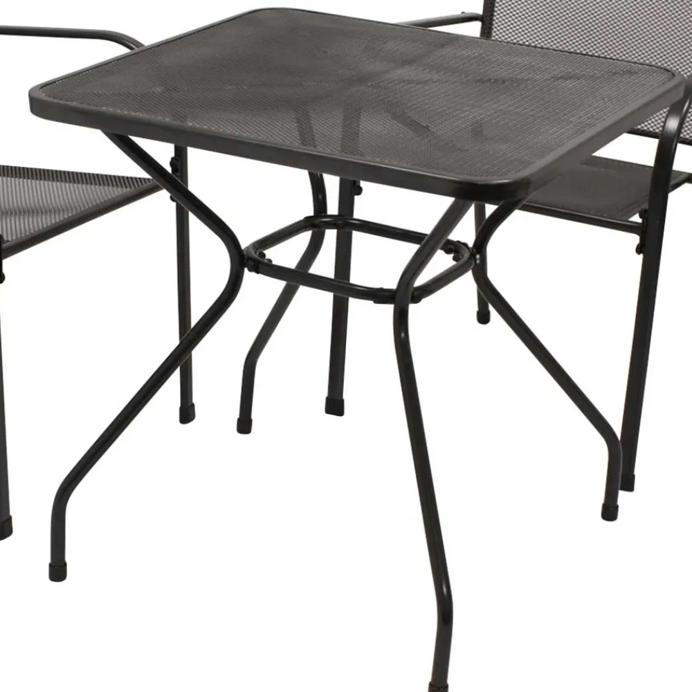 Wohnen Balkonmöbel Set in Anthrazit - Coritanta (dreiteilig)