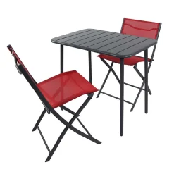 Wohnen Balkonmöbel|Terrassenmöbel*Balkontisch & Klappstühle Set - Maximilian (dreiteilig)