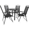 Wohnen Metall-Gartenmöbel|Sitzgruppe*Balkon-Tischgruppe für 4 Personen - Crimas (fünfteilig)