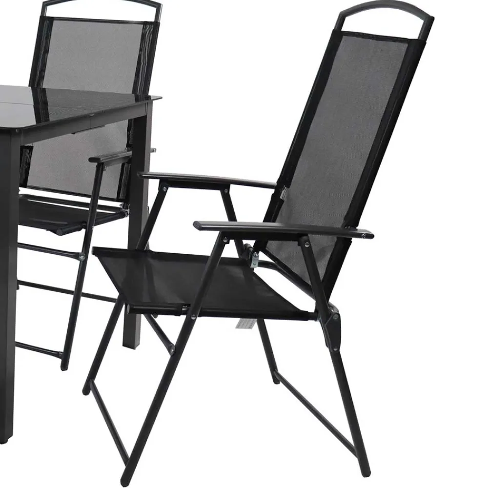 Wohnen Metall-Gartenmöbel|Sitzgruppe*Balkon-Tischgruppe für 4 Personen - Crimas (fünfteilig)