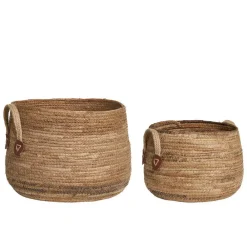 Wohnen Bananenblatt Körbe in Natur - Tolofoa (zweiteilig)