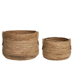 Wohnen Bananenblatt Körbe in Natur - Tolofoa (zweiteilig)