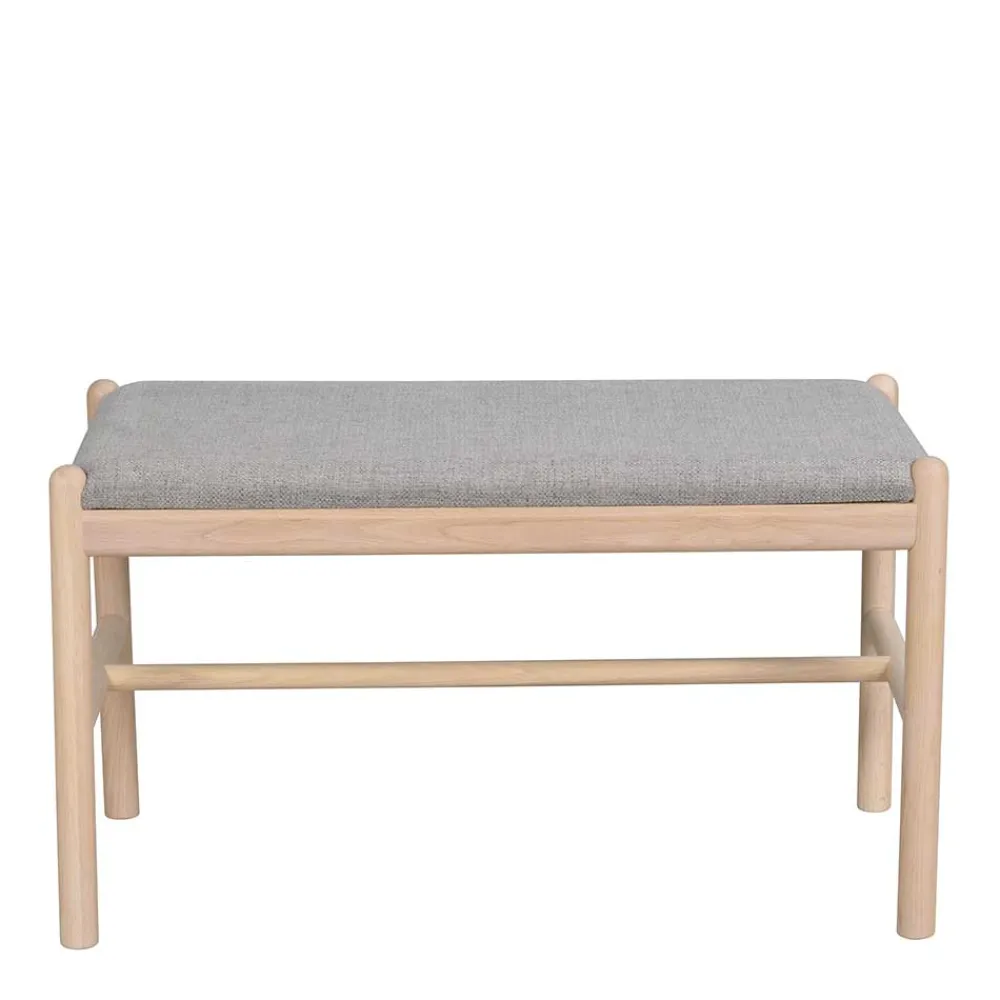 Wohnen Küchenbänke|Sitzbank*Bank mit einem Sitzplatz in Whitewash Eiche - Ulvinzo