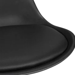 Wohnen Barhocker|Hocker*Bar Schalenstühle in Schwarz - Ilussiana (2er Set)