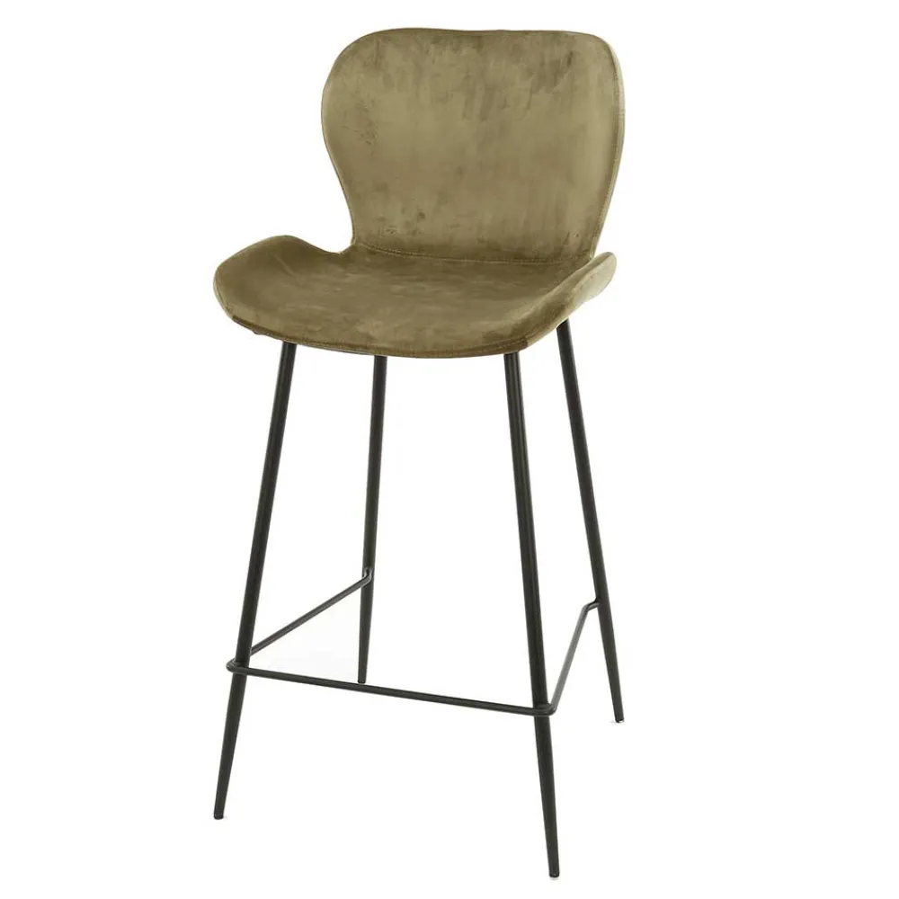 Wohnen Bar Stühle in Beige & Schwarz - Ivalin (4er Set)