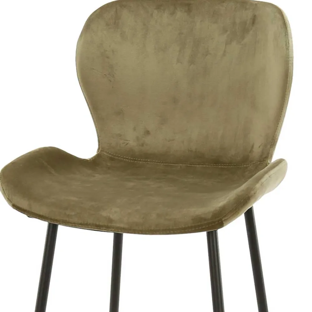 Wohnen Bar Stühle in Beige & Schwarz - Ivalin (4er Set)