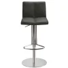 Wohnen Schwarze Möbel|Graue Möbel*Bar Stuhl in Schwarzgrau Kunstleder - Oxeda
