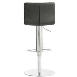 Wohnen Schwarze Möbel|Graue Möbel*Bar Stuhl in Schwarzgrau Kunstleder - Oxeda