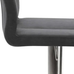 Wohnen Schwarze Möbel|Graue Möbel*Bar Stuhl in Schwarzgrau Kunstleder - Oxeda