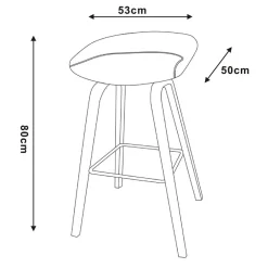 Wohnen Barhocker mit 70 cm Sitzhöhe - Jilva