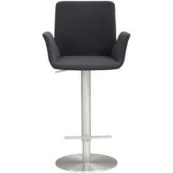 Wohnen Sessel & Hocker|Barhocker*Barhocker mit Lehne & Armlehnen in Anthrazit - Kanella