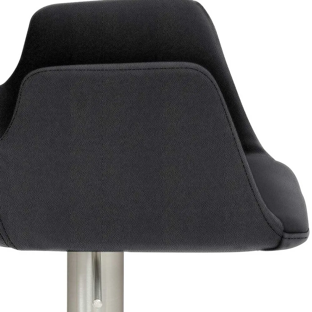 Wohnen Sessel & Hocker|Barhocker*Barhocker mit Lehne & Armlehnen in Anthrazit - Kanella