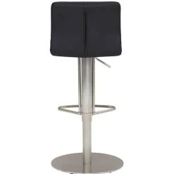 Wohnen Barhocker mit Lehne in Anthrazit Microfaser - Tyvoria