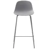 Wohnen Barhocker|Hocker*Barhocker mit Lehne in Grau - Marcala (2er Set)