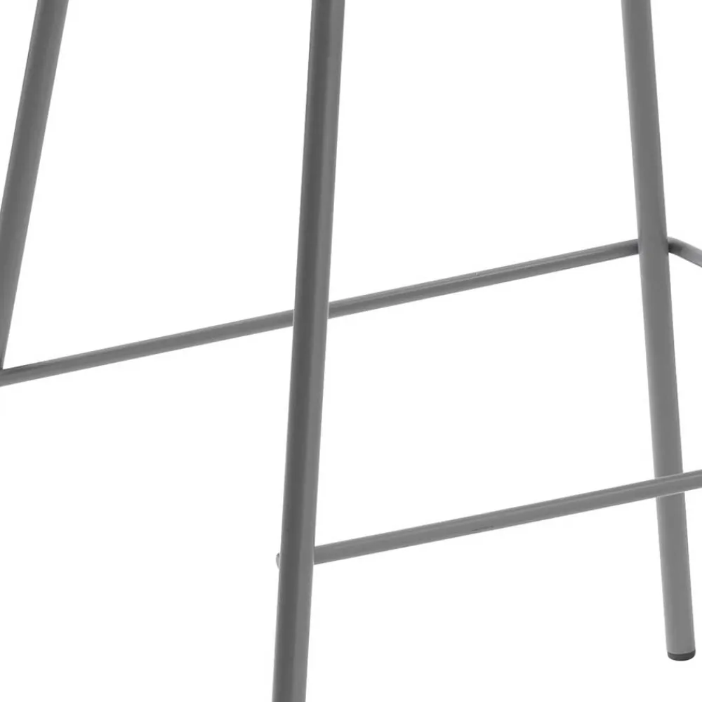 Wohnen Barhocker|Hocker*Barhocker mit Lehne in Grau - Marcala (2er Set)