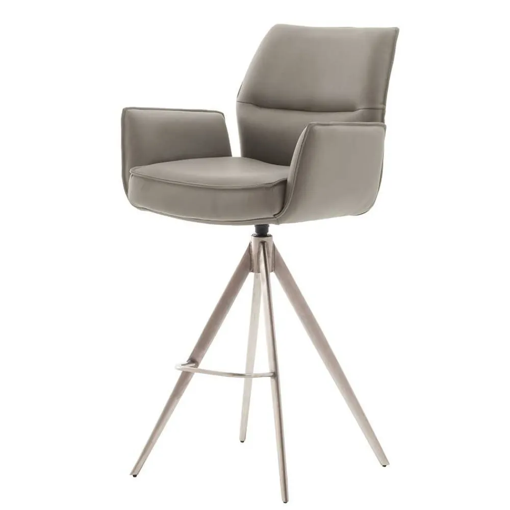 Wohnen Barhocker|Hocker*Bar-Lederstühle mit Armlehnen - Damien (2er Set)