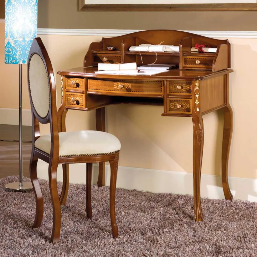 Wohnen Barock Möbel*Barock Arbeitszimmer Möbel Natale mit Schreibtisch (zweiteilig)