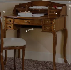 Wohnen Barock Möbel*Barock Arbeitszimmer Möbel Natale mit Schreibtisch (zweiteilig)