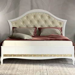 Wohnen Barock Design Bett & Nachtkommoden - Valganios (dreiteilig)