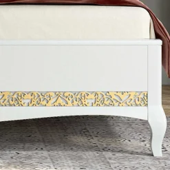 Wohnen Barock Design Bett & Nachtkommoden - Valganios (dreiteilig)