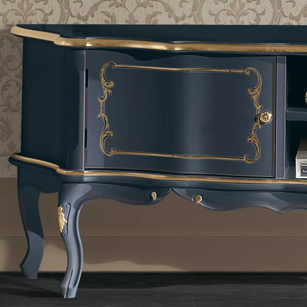 Wohnen Wohnzimmerschränke*Barock Design TV Wand 325 cm breit - Otaligo (dreiteilig)