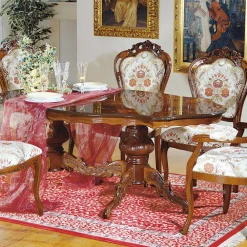Wohnen Braune Möbel*Barock Esszimmer Gruppe Magari mit ovalem Tisch (sechsteilig)