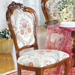 Wohnen Braune Möbel*Barock Esszimmer Gruppe Magari mit ovalem Tisch (sechsteilig)