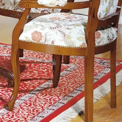 Wohnen Barock Esszimmersessel Magari mit Holz Nussbaumfarben