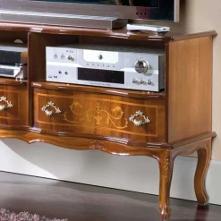 Wohnen Barock Fernseh Tisch mit 2 Schubladen Agosto & 2 Fächern