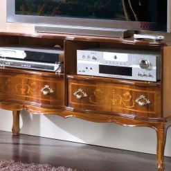 Wohnen Barock Fernseh Tisch mit 2 Schubladen Agosto & 2 Fächern