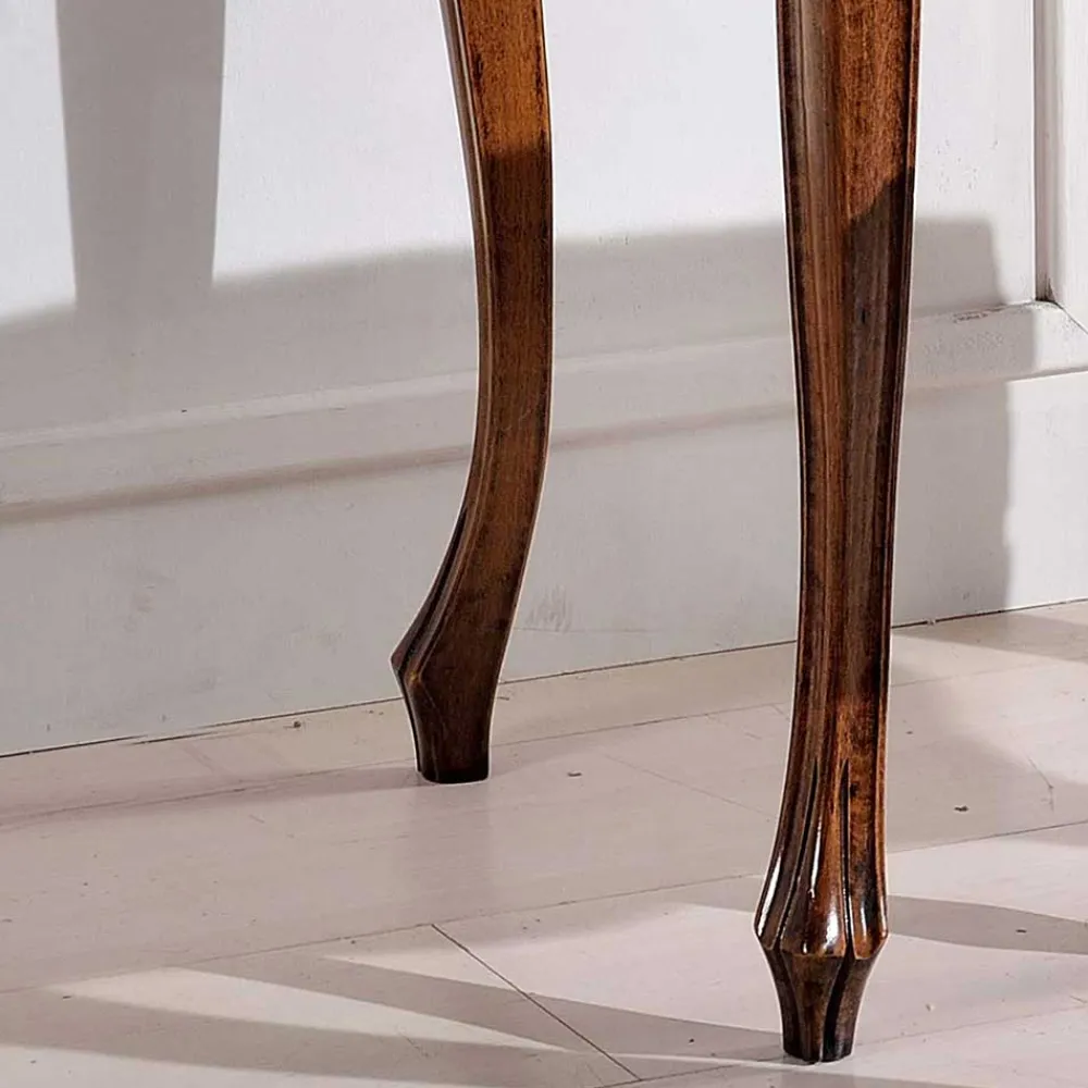 Wohnen Barock Frisierkommode mit Spiegel Agosto in Nussbaum