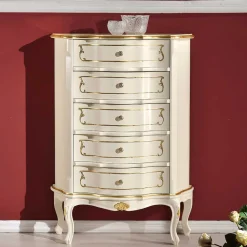 Wohnen Flurkommoden*Barock Hochkommode mit fünf Schubladen - Datalera