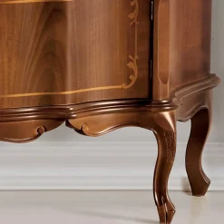 Wohnen Barock Lowboard für Fernseher Dentro in Nussbaumfarben