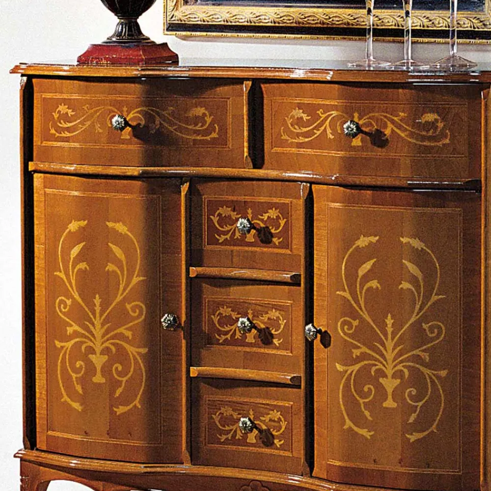 Wohnen Barocke Kombikommode Agosto mit 5 Schubladen